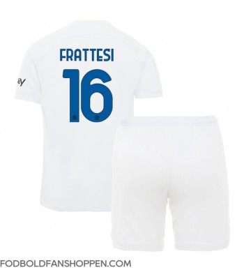 Inter Milan Davide Frattesi #16 Udebanetrøje Børn 2023-24 Kortærmet (+ Korte bukser)